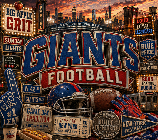 New York Giants Football 20oz Skinny Tumbler – Stainless Steel