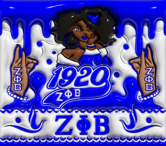 Celebrate sisterhood, excellence, and royal legacy with this stunning Sigma Gamma Rho-inspired tumbler wrap design.